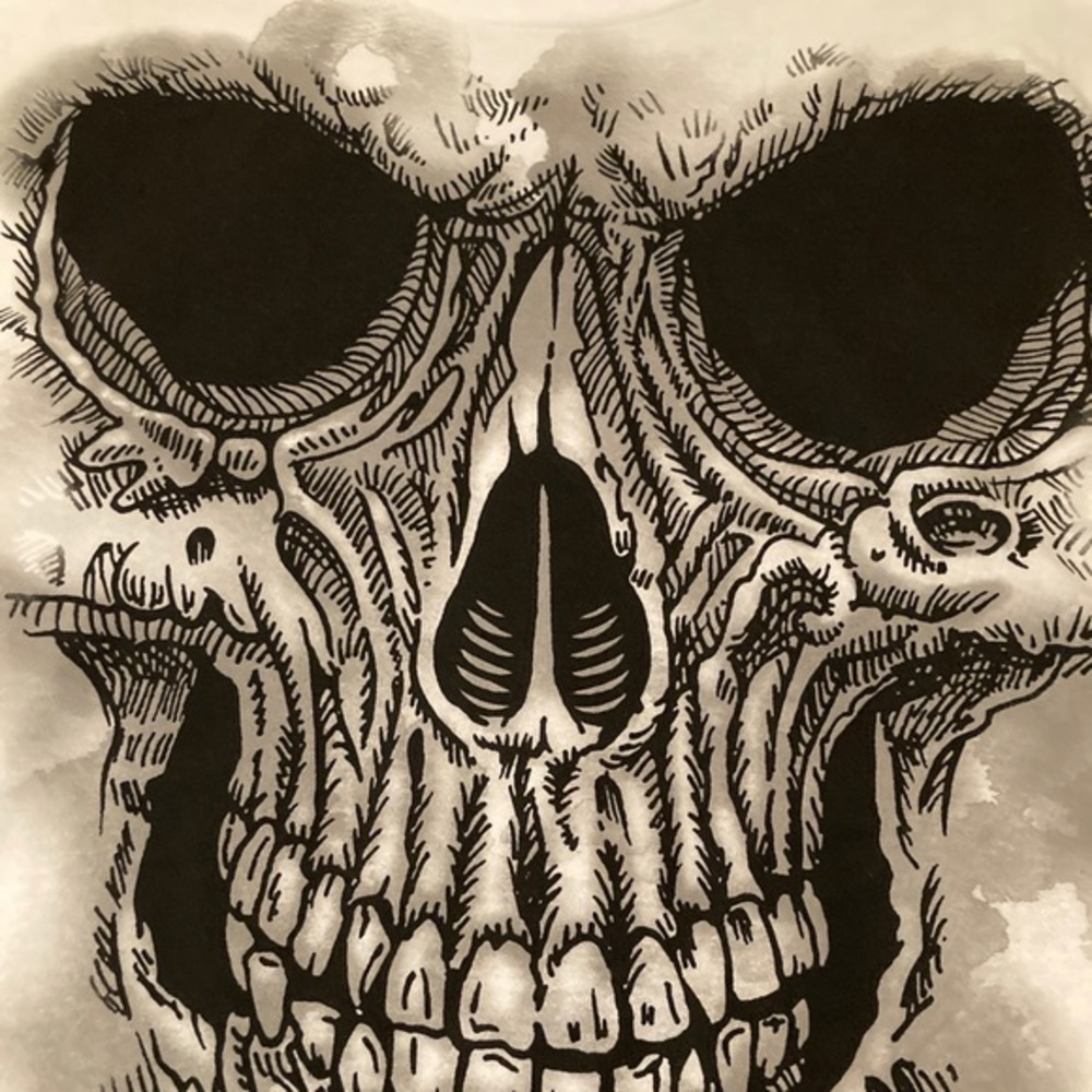 Skull T-shirt Men’s 2X (50-52). White NEW Halloween - Picture 2 of 10